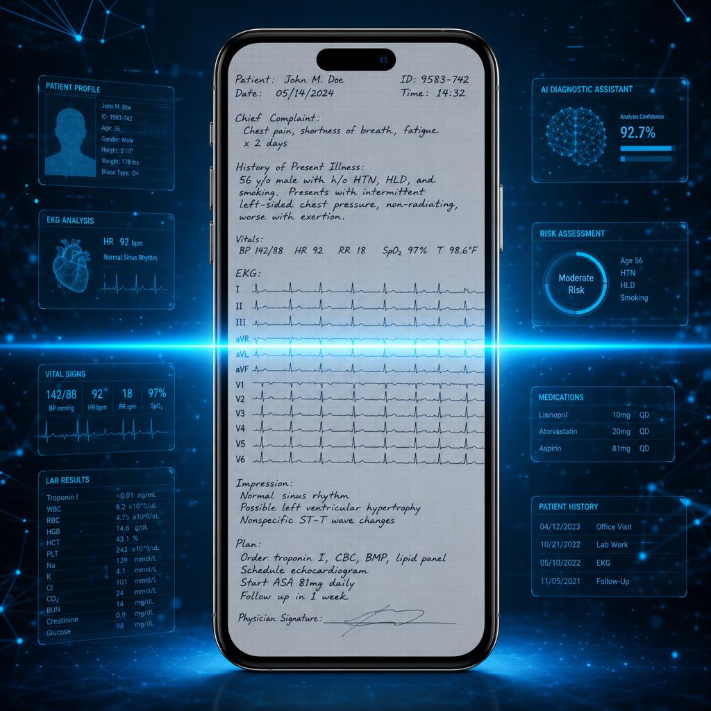 SynapChart AI capturing a clinical chart